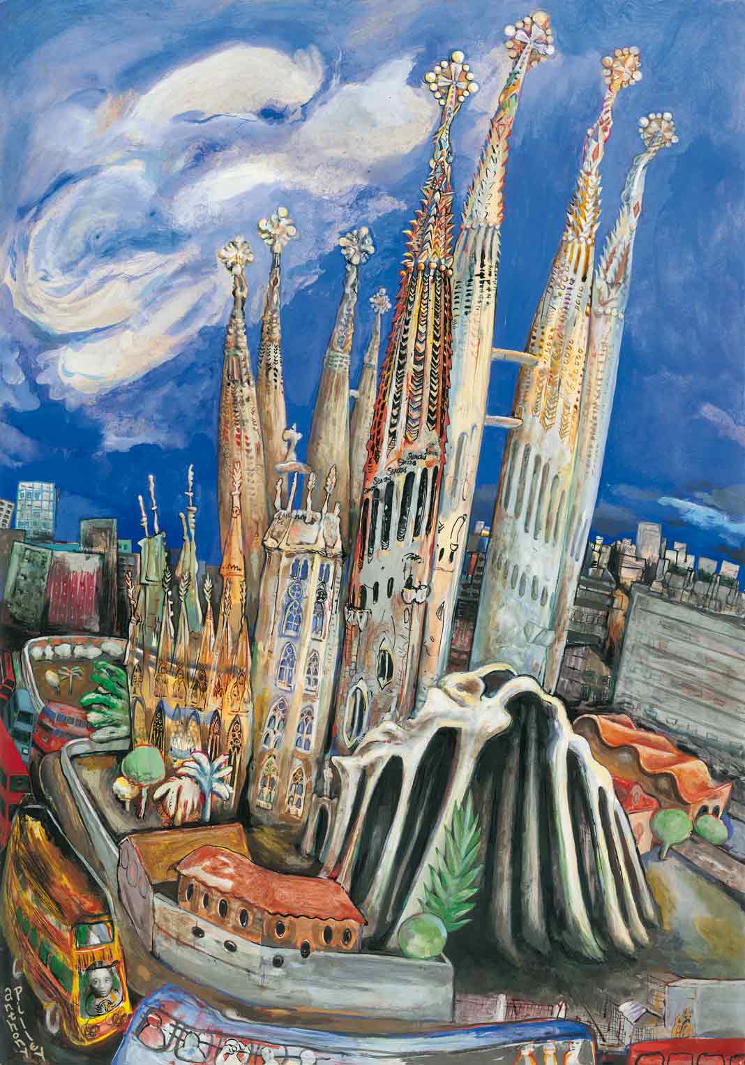 Poster, 'La Sagrada Familia' by Anthony Pilley